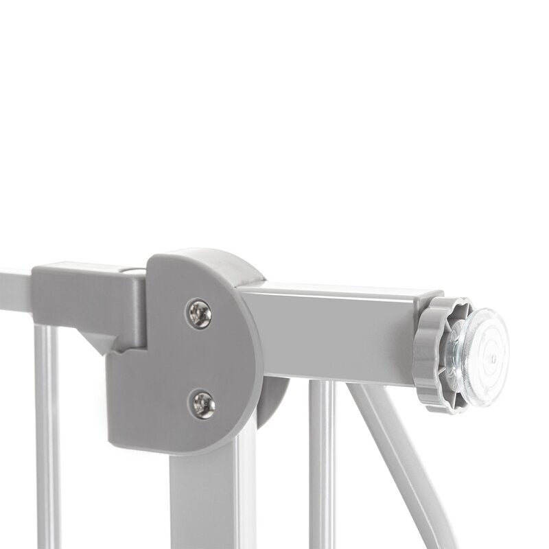 Poarta de siguranta, Lionelo, Truus Slim Led, Prin presiune, Cu lumina Led cu senzor, 105 cm, Conform cu standardul european de securitate EN1930, Gri