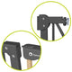Poarta de siguranta, Lionelo, Truus Slim, Prin presiune, 105 cm, Conform cu standardul europeane de securitate EN1930, Gri/Natur