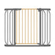Poarta de siguranta, Lionelo, Truus Slim, Prin presiune, 105 cm, Conform cu standardul europeane de securitate EN1930, Gri/Natur