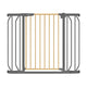 Poarta de siguranta, Lionelo, Truus Slim, Prin presiune, 105 cm, Conform cu standardul europeane de securitate EN1930, Gri/Natur