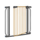 Poarta de siguranta, Lionelo, Truus Slim, Prin presiune, 105 cm, Conform cu standardul europeane de securitate EN1930, Gri/Natur