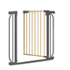 Poarta de siguranta, Lionelo, Truus Slim, Prin presiune, 105 cm, Conform cu standardul europeane de securitate EN1930, Gri/Natur