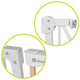 Poarta de siguranta, Lionelo, Truus Slim, Prin presiune, 105 cm, Conform cu standardul europeane de securitate EN1930, Gri/Natur