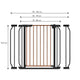 Poarta de siguranta, Lionelo, Truus Slim, Prin presiune, 105 cm, Conform cu standardul europeane de securitate EN1930, Negru/Natur