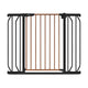 Poarta de siguranta, Lionelo, Truus Slim, Prin presiune, 105 cm, Conform cu standardul europeane de securitate EN1930, Negru/Natur