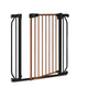 Poarta de siguranta, Lionelo, Truus Slim, Prin presiune, 105 cm, Conform cu standardul europeane de securitate EN1930, Negru/Natur