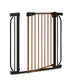 Poarta de siguranta, Lionelo, Truus Slim, Prin presiune, 105 cm, Conform cu standardul europeane de securitate EN1930, Negru/Natur