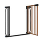 Poarta de siguranta, Lionelo, Truus Slim, Prin presiune, 105 cm, Conform cu standardul europeane de securitate EN1930, Negru/Natur