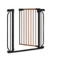 Poarta de siguranta, Lionelo, Truus Slim, Prin presiune, 105 cm, Conform cu standardul europeane de securitate EN1930, Negru/Natur