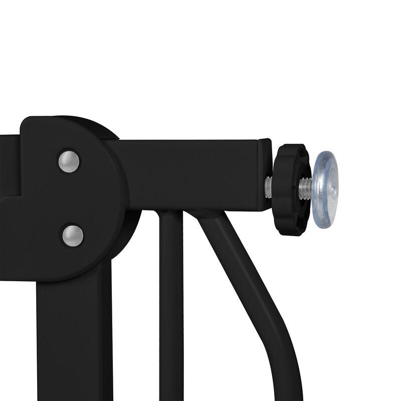 Poarta de siguranta, Lionelo, Truus Slim, Prin presiune, 105 cm, Conform cu standardul europeane de securitate EN1930, Negru/Natur