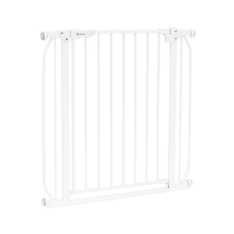 Poarta de siguranta, Lionelo, Truus Slim, Prin presiune, 105 cm, Conform cu standardul europeane de securitate EN1930, Alb - gogobaby.ro