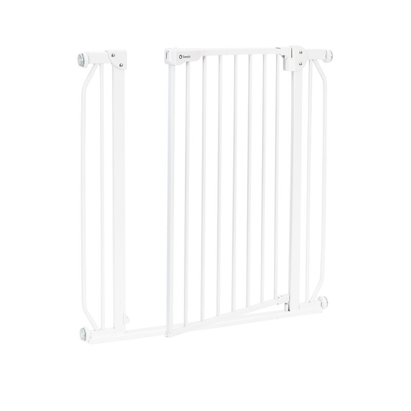 Poarta de siguranta, Lionelo, Truus Slim, Prin presiune, 105 cm, Conform cu standardul europeane de securitate EN1930, Alb - gogobaby.ro