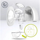 Pompa de san, Lionelo, Fidi, Portabila, Cu accesorii, Hands-free, 5 functii de masaj, Autonomie pana la 24 h, 50 db, Capacitate 150 ml, Alb