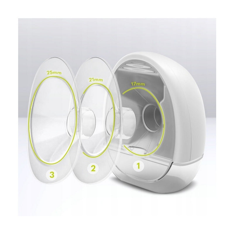 Pompa de san, Lionelo, Fidi, Portabila, Cu accesorii, Hands-free, 5 functii de masaj, Autonomie pana la 24 h, 50 db, Capacitate 150 ml, Alb