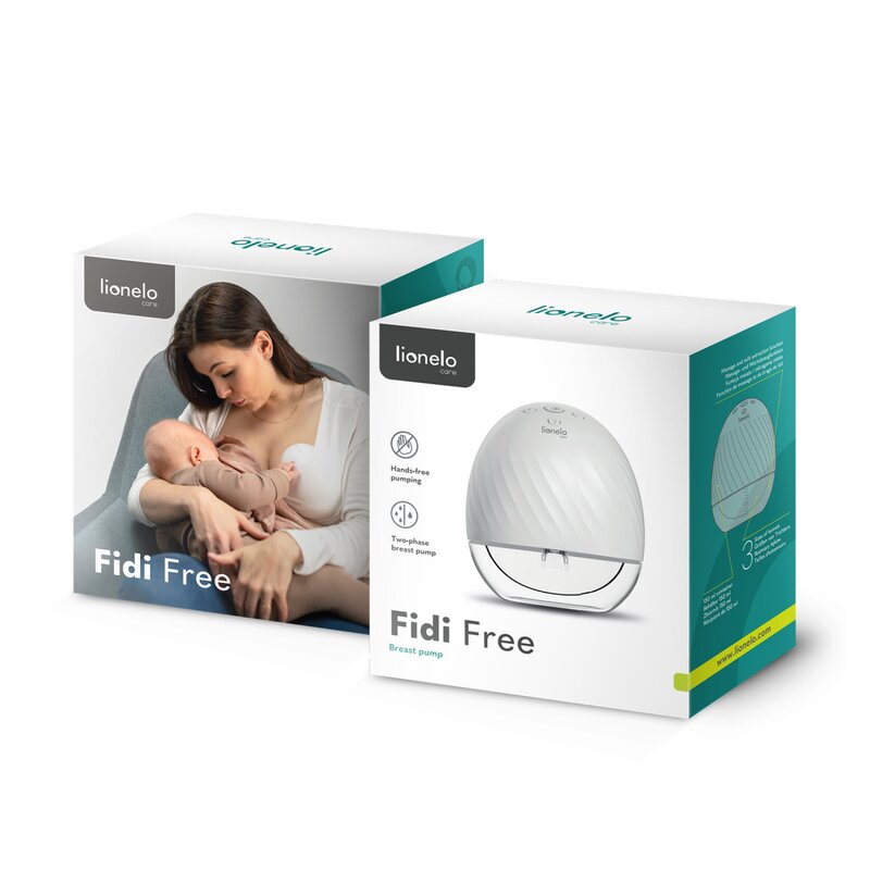 Pompa de san, Lionelo, Fidi, Portabila, Cu accesorii, Hands-free, 5 functii de masaj, Autonomie pana la 24 h, 50 db, Capacitate 150 ml, Alb