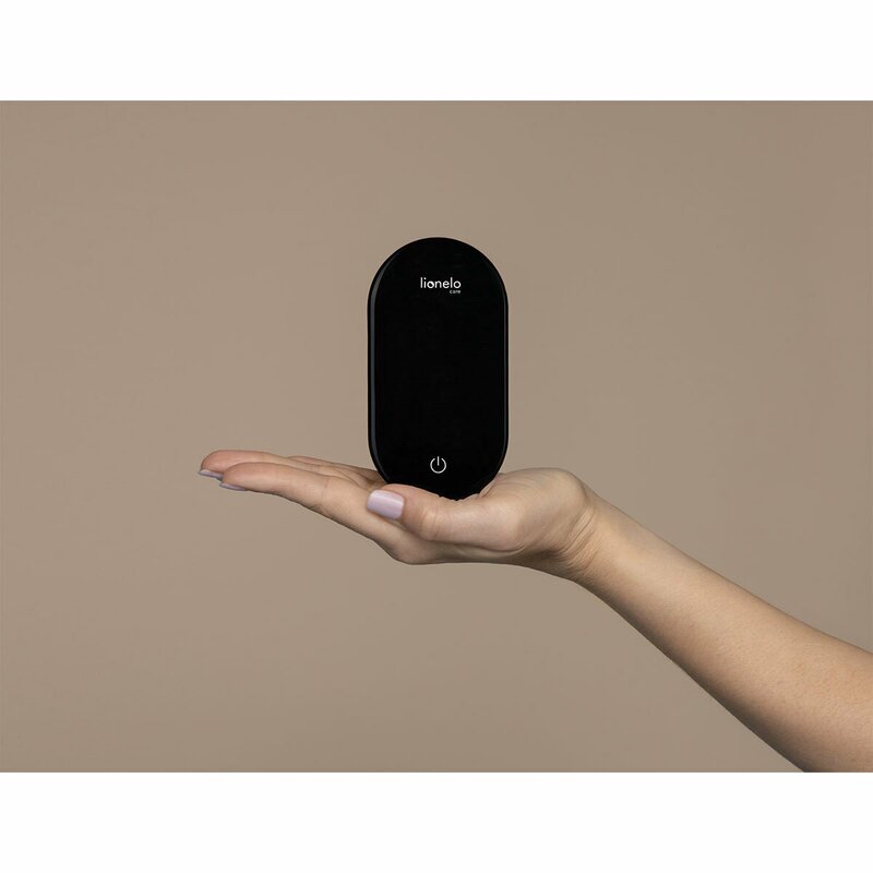 Pompa dubla de san, Lionelo, Electrica, Cu 9 nivele de aspiratie, 5 moduri de masaj, Afisaj LED, Imita suptul natural al copilului, Functionare pana la 90 min, Silentioasa, Fara BPA, Include 2 recipiente de 150 ml si 2 pungi, Cablu USB, Husa, Alb/Gri