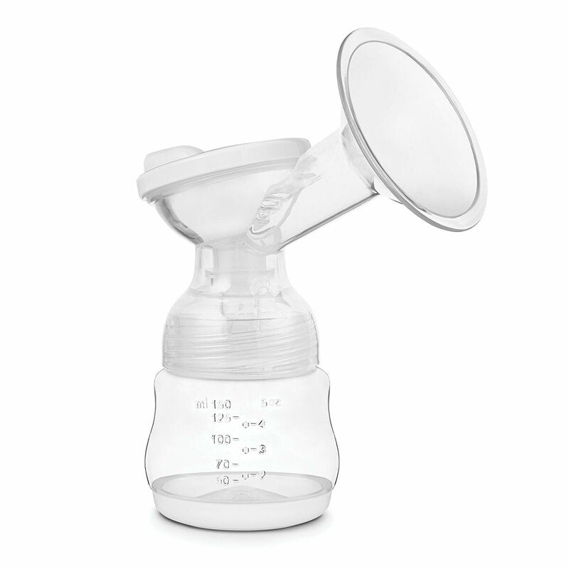 Pompa dubla de san, Lionelo, Electrica, Cu 9 nivele de aspiratie, 5 moduri de masaj, Afisaj LED, Imita suptul natural al copilului, Functionare pana la 90 min, Silentioasa, Fara BPA, Include 2 recipiente de 150 ml si 2 pungi, Cablu USB, Husa, Alb/Gri - gogobaby.ro