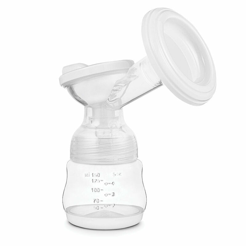 Pompa dubla de san, Lionelo, Electrica, Cu 9 nivele de aspiratie, 5 moduri de masaj, Afisaj LED, Imita suptul natural al copilului, Functionare pana la 90 min, Silentioasa, Fara BPA, Include 2 recipiente de 150 ml si 2 pungi, Cablu USB, Husa, Alb/Gri