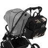 Rucsac impermeabil pentru mamici, Lionelo, Cube, Cu 12 compartimente si salteluta de schimbat, Cu prindere universala de carucior, 36 x 36 x 23 cm, Lovin Negru