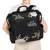 Rucsac impermeabil pentru mamici, Lionelo, Cube, Cu 12 compartimente si salteluta de schimbat, Cu prindere universala de carucior, 36 x 36 x 23 cm, Lovin Negru