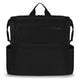 Rucsac impermeabil pentru mamici, Lionelo, Cube, Cu 12 compartimente si salteluta de schimbat, Cu prindere universala de carucior, 36 x 36 x 23 cm, Negru
