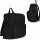 Rucsac impermeabil pentru mamici, Lionelo, Cube, Cu 12 compartimente si salteluta de schimbat, Cu prindere universala de carucior, 36 x 36 x 23 cm, Negru