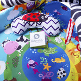 Salteluta interactiva, Lionelo, Anika, Cu jucarii, Oglinda, Perna, Conform cu standardul european de securitate EN71, Multicolor