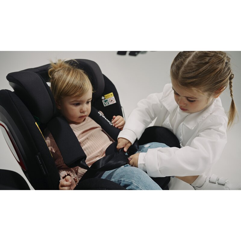 Scaun auto, Lionelo, I-size Antoon Plus, Pozitie de somn, Protectie laterala, Rotire 360 grade, 0-18 kg, Cu Isofix si picior de sustinere, Negru, Testat ADAC, Conform cu standardul european de securitate ECE R129, Negru