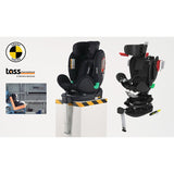 Scaun auto, Lionelo, I-size Antoon Plus, Pozitie de somn, Protectie laterala, Rotire 360 grade, 0-18 kg, Cu Isofix si picior de sustinere, Negru, Testat ADAC, Conform cu standardul european de securitate ECE R129, Negru