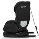 Scaun auto, Lionelo, Bastiaan i-Size, 4 in 1, Protectie laterala, Cu spatar inclinabil in 4 pozitii, Cu tetiera reglabila in 7 pozitii, Rotire 360 grade, Top Tether, 0-36 Kg, 40-150 cm, Cu Isofix, Conform cu ECE R129/03, Negru