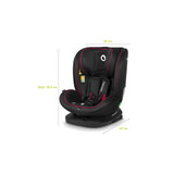 Scaun auto, Lionelo, Bastiaan i-Size, 4 in 1, Protectie laterala, Cu spatar inclinabil in 4 pozitii, Cu tetiera reglabila in 7 pozitii, Rotire 360 grade, Top Tether, 0-36 Kg, 40-150 cm, Cu Isofix, Conform cu ECE R129/03, Negru/Rosu