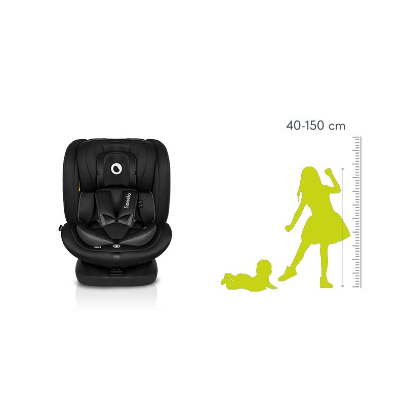 Scaun auto, Lionelo, Bastiaan i-Size, 4 in 1, Protectie laterala, Cu spatar inclinabil in 4 pozitii, Cu tetiera reglabila in 7 pozitii, Rotire 360 grade, Top Tether, 0-36 Kg, 40-150 cm, Cu Isofix, Conform cu ECE R129/03, Negru/Rosu - gogobaby.ro