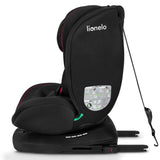 Scaun auto, Lionelo, Bastiaan i-Size, 4 in 1, Protectie laterala, Cu spatar inclinabil in 4 pozitii, Cu tetiera reglabila in 7 pozitii, Rotire 360 grade, Top Tether, 0-36 Kg, 40-150 cm, Cu Isofix, Conform cu ECE R129/03, Negru/Rosu