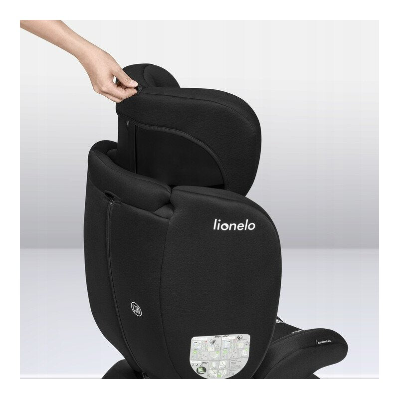 Scaun auto, Lionelo, Bastiaan i-Size, 4 in 1, Protectie laterala, Cu spatar inclinabil in 4 pozitii, Cu tetiera reglabila in 7 pozitii, Rotire 360 grade, Top Tether, 0-36 Kg, 40-150 cm, Cu Isofix, Conform cu ECE R129/03, Negru/Rosu - gogobaby.ro