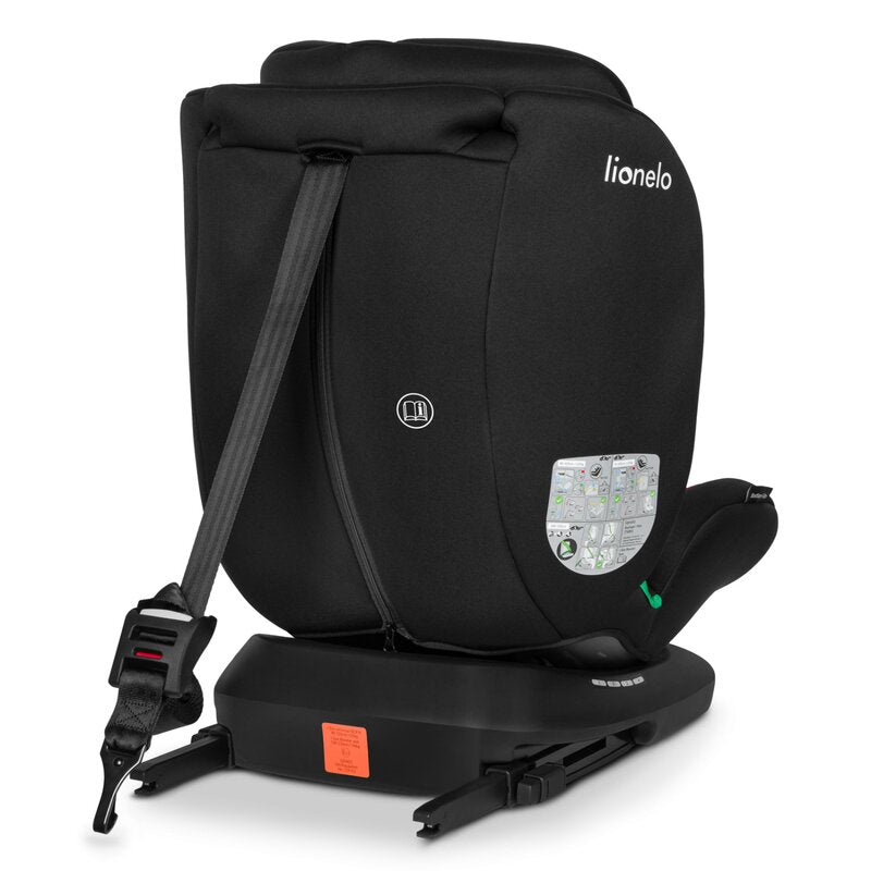 Scaun auto, Lionelo, Bastiaan i-Size, 4 in 1, Protectie laterala, Cu spatar inclinabil in 4 pozitii, Cu tetiera reglabila in 7 pozitii, Rotire 360 grade, Top Tether, 0-36 Kg, 40-150 cm, Cu Isofix, Conform cu ECE R129/03, Negru/Rosu
