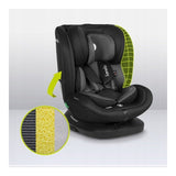 Scaun auto, Lionelo, Bastiaan i-Size, 4 in 1, Protectie laterala, Cu spatar inclinabil in 4 pozitii, Cu tetiera reglabila in 7 pozitii, Rotire 360 grade, Top Tether, 0-36 Kg, 40-150 cm, Cu Isofix, Conform cu ECE R129/03, Negru/Rosu