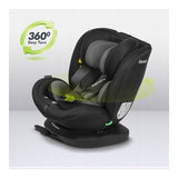 Scaun auto, Lionelo, Bastiaan i-Size, 4 in 1, Protectie laterala, Cu spatar inclinabil in 4 pozitii, Cu tetiera reglabila in 7 pozitii, Rotire 360 grade, Top Tether, 0-36 Kg, 40-150 cm, Cu Isofix, Conform cu ECE R129/03, Negru/Rosu
