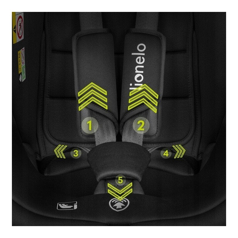 Scaun auto, Lionelo, Bastiaan i-Size, 4 in 1, Protectie laterala, Cu spatar inclinabil in 4 pozitii, Cu tetiera reglabila in 7 pozitii, Rotire 360 grade, Top Tether, 0-36 Kg, 40-150 cm, Cu Isofix, Conform cu ECE R129/03, Negru/Rosu - gogobaby.ro