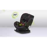 Scaun auto, Lionelo, Bastiaan i-Size, 4 in 1, Protectie laterala, Cu spatar inclinabil in 4 pozitii, Cu tetiera reglabila in 7 pozitii, Rotire 360 grade, Top Tether, 0-36 Kg, 40-150 cm, Cu Isofix, Conform cu ECE R129/03, Negru/Rosu