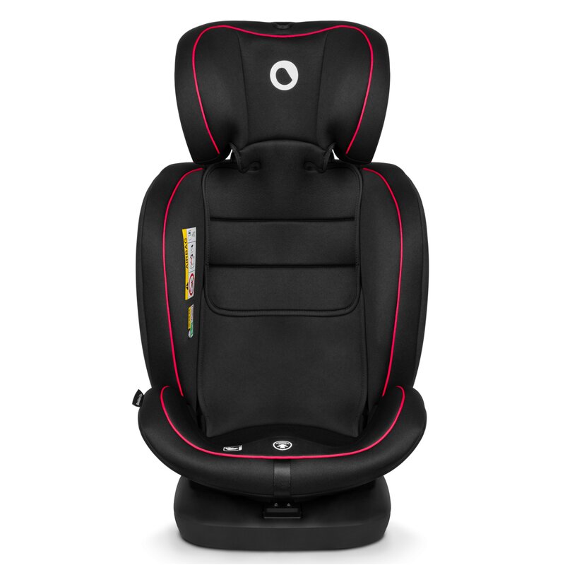Scaun auto, Lionelo, Bastiaan i-Size, 4 in 1, Protectie laterala, Cu spatar inclinabil in 4 pozitii, Cu tetiera reglabila in 7 pozitii, Rotire 360 grade, Top Tether, 0-36 Kg, 40-150 cm, Cu Isofix, Conform cu ECE R129/03, Negru/Rosu