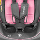 Scaun auto, Lionelo, Bastiaan i-Size, 4 in 1, Protectie laterala, Cu spatar inclinabil in 4 pozitii, Cu tetiera reglabila in 7 pozitii, Rotire 360 grade, Top Tether, 0-36 Kg, 40-150 cm, Cu Isofix, Conform cu ECE R129/03, Roz