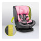 Scaun auto, Lionelo, Bastiaan i-Size, 4 in 1, Protectie laterala, Cu spatar inclinabil in 4 pozitii, Cu tetiera reglabila in 7 pozitii, Rotire 360 grade, Top Tether, 0-36 Kg, 40-150 cm, Cu Isofix, Conform cu ECE R129/03, Roz