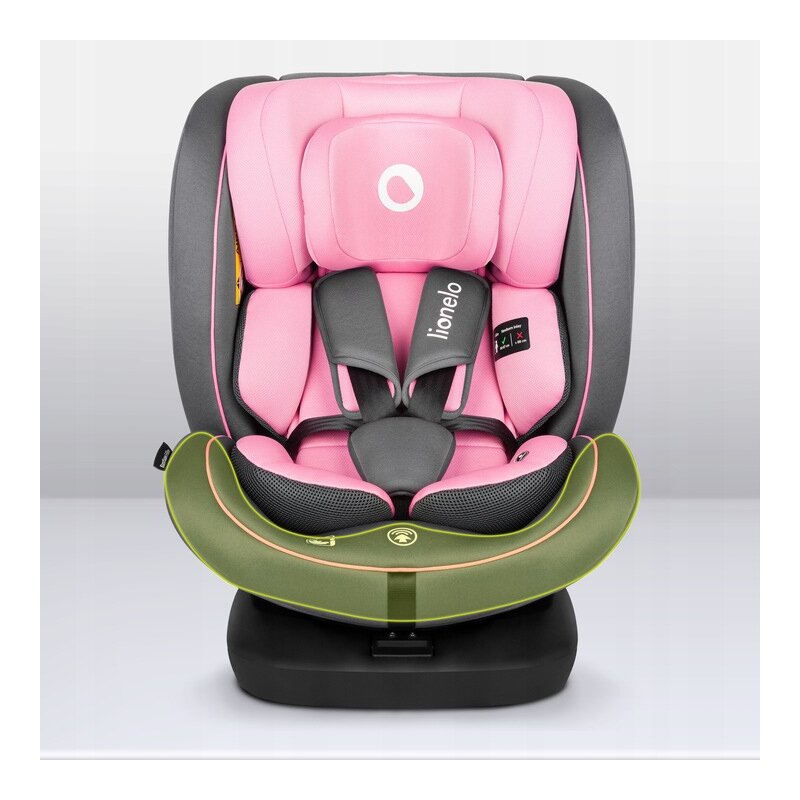 Scaun auto, Lionelo, Bastiaan i-Size, 4 in 1, Protectie laterala, Cu spatar inclinabil in 4 pozitii, Cu tetiera reglabila in 7 pozitii, Rotire 360 grade, Top Tether, 0-36 Kg, 40-150 cm, Cu Isofix, Conform cu ECE R129/03, Roz - gogobaby.ro