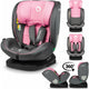Scaun auto, Lionelo, Bastiaan i-Size, 4 in 1, Protectie laterala, Cu spatar inclinabil in 4 pozitii, Cu tetiera reglabila in 7 pozitii, Rotire 360 grade, Top Tether, 0-36 Kg, 40-150 cm, Cu Isofix, Conform cu ECE R129/03, Roz