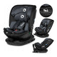 Scaun auto, Lionelo, Bastiaan RWF i-Size, Pozitie de somn, Protectie laterala, Rotire 360 grade, 0-36 Kg, Cu Isofix si Centura Top Tether, Conform cu standardul european de securitate ECE R129, Gri