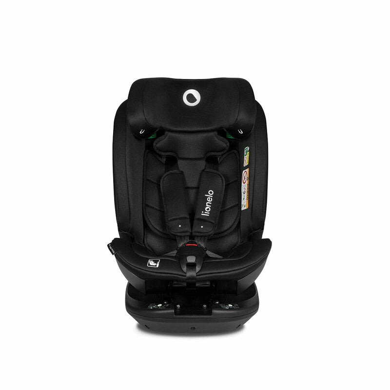 Scaun auto, Lionelo, Bastiaan RWF i-Size, Pozitie de somn, Protectie laterala, Rotire 360 grade, 0-36 Kg, Cu Isofix si Centura Top Tether, Conform cu standardul european de securitate ECE R129, Negru - gogobaby.ro