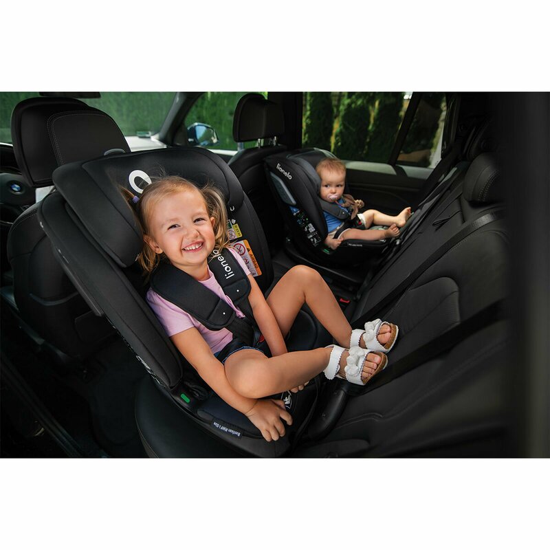 Scaun auto, Lionelo, Bastiaan RWF i-Size, Pozitie de somn, Protectie laterala, Rotire 360 grade, 0-36 Kg, Cu Isofix si Centura Top Tether, Conform cu standardul european de securitate ECE R129, Gri