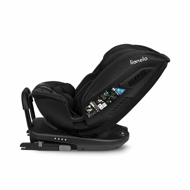 Scaun auto, Lionelo, Bastiaan RWF i-Size, Pozitie de somn, Protectie laterala, Rotire 360 grade, 0-36 Kg, Cu Isofix si Centura Top Tether, Conform cu standardul european de securitate ECE R129, Negru - gogobaby.ro