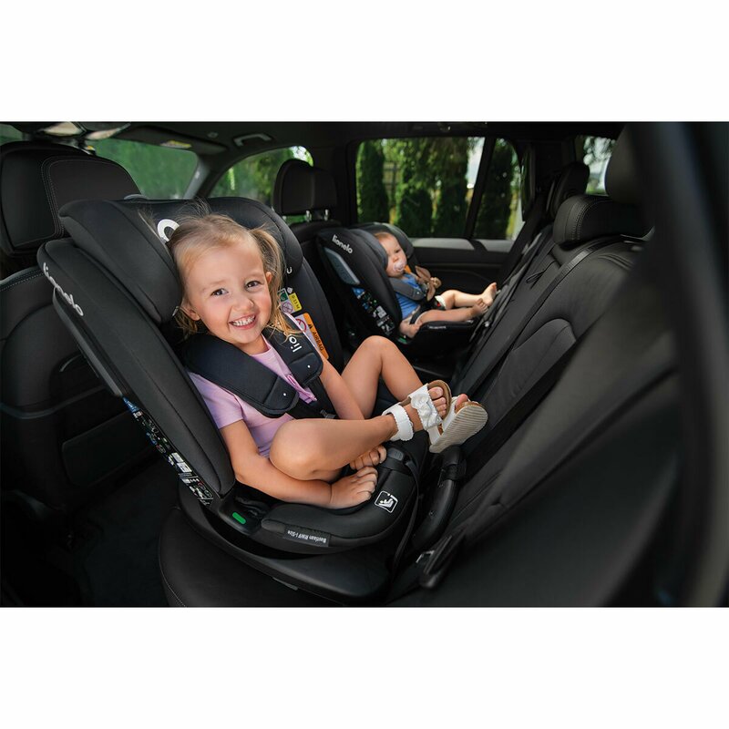 Scaun auto, Lionelo, Bastiaan RWF i-Size, Pozitie de somn, Protectie laterala, Rotire 360 grade, 0-36 Kg, Cu Isofix si Centura Top Tether, Conform cu standardul european de securitate ECE R129, Gri