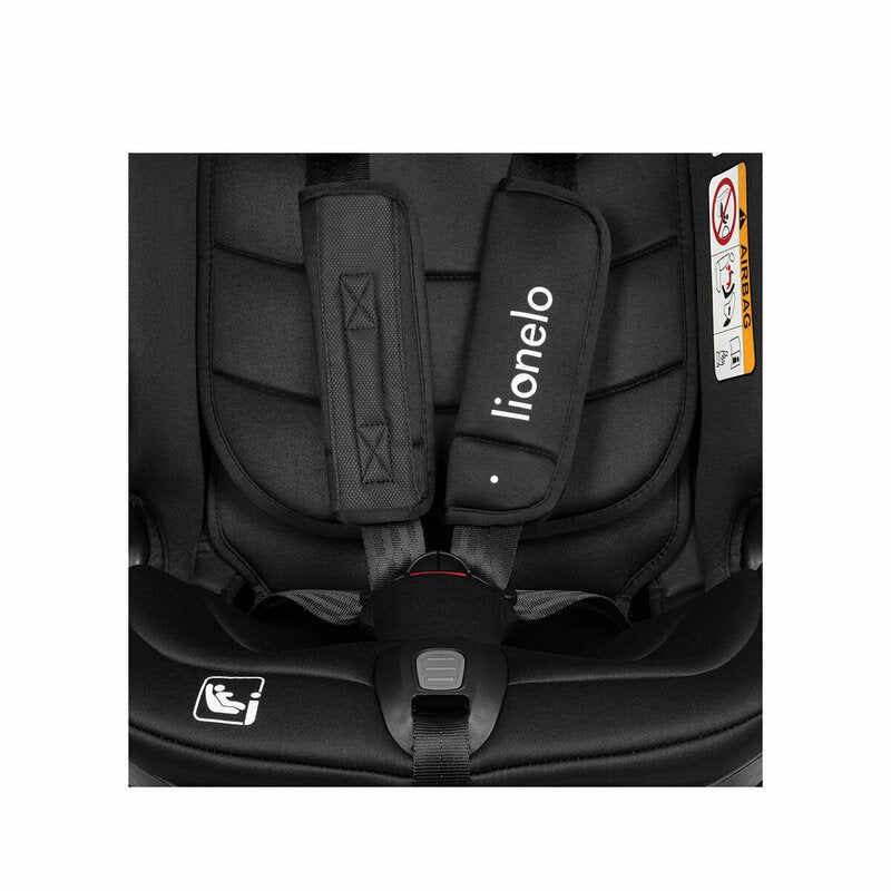 Scaun auto, Lionelo, Bastiaan RWF i-Size, Pozitie de somn, Protectie laterala, Rotire 360 grade, 0-36 Kg, Cu Isofix si Centura Top Tether, Conform cu standardul european de securitate ECE R129, Negru - gogobaby.ro